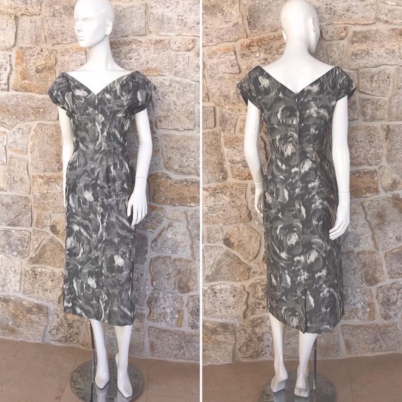 Beautiful Vintage 1950s Adele Simpson Embellished New Look Dress - Picture 5 of 16